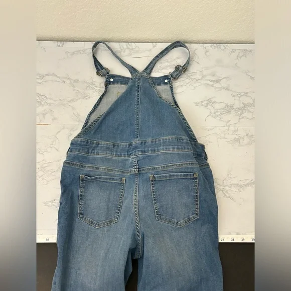 Therabouts Girls Overalls Coveralls Sz 14.5P Plus Blue Denim Jeans Buckl… - Picture 4 of 6